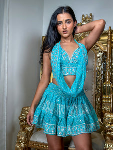 Blue Dreams Fairy Micro Mini Skirt Set