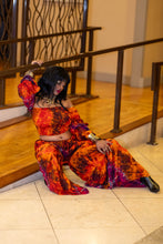 Load image into Gallery viewer, Passionfruit Fire Sharara Pants Set

