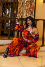 Load image into Gallery viewer, Passionfruit Fire Sharara Pants Set
