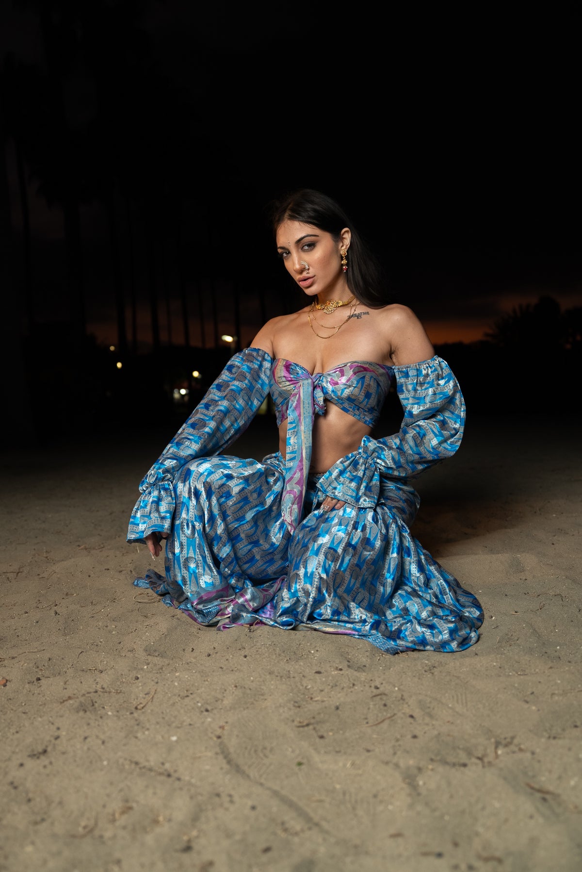Mermaid princess sharara pants set