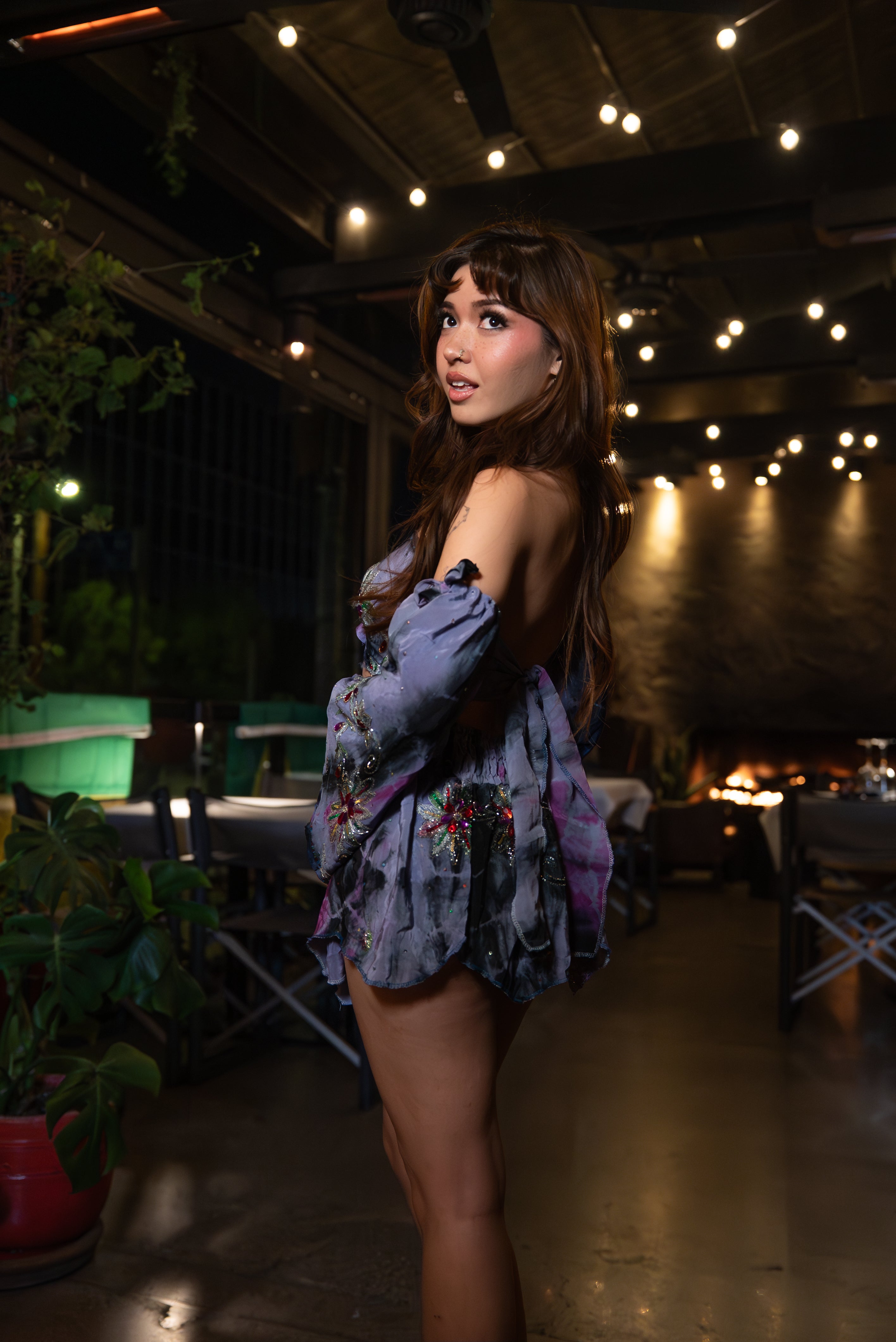 Cosmic Princess Lotus Mini Skirt Set