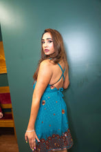 Load image into Gallery viewer, Turquoise Lotus Mini Magic Dress
