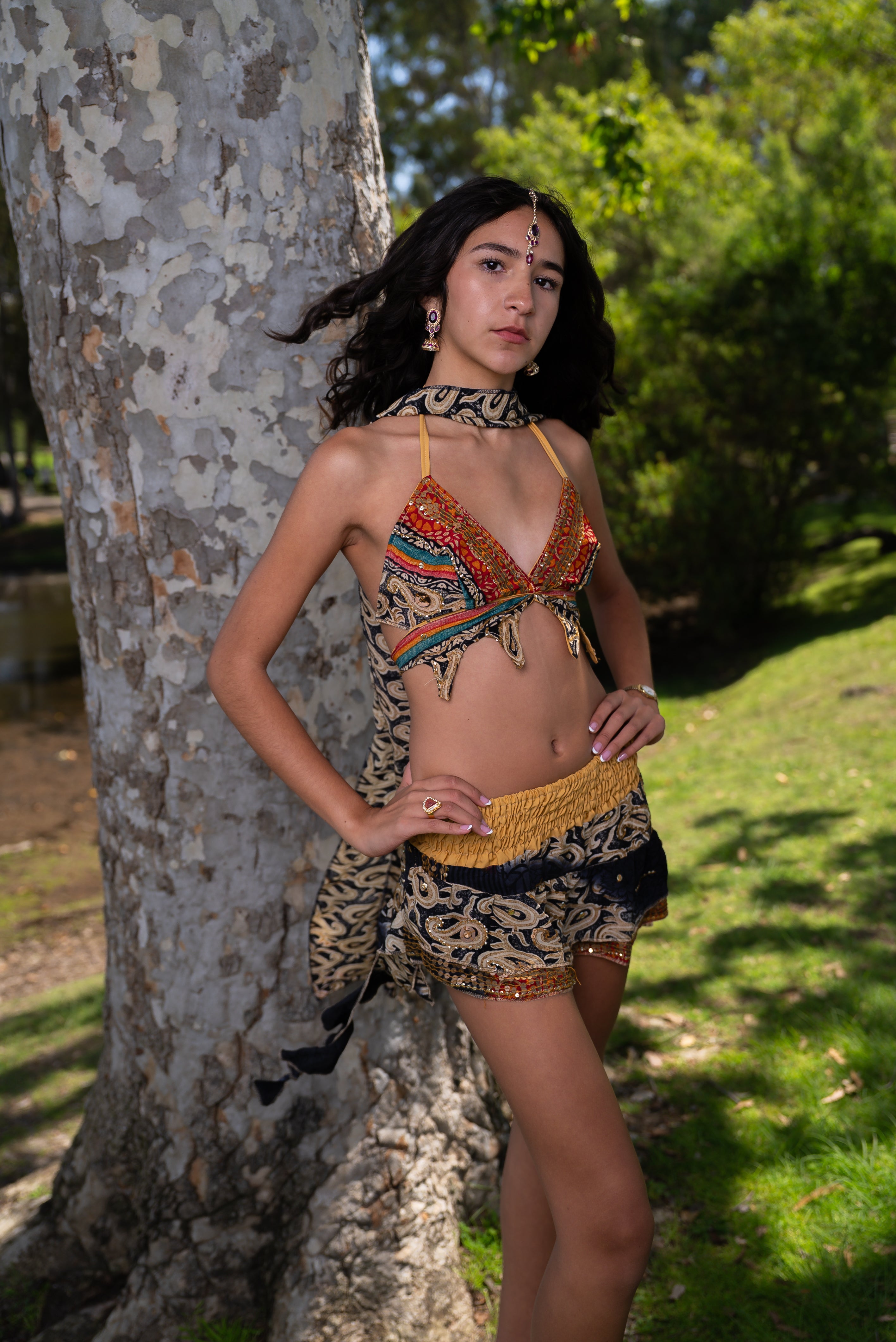 Bohemian rainbow Shakti set
