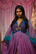 Load image into Gallery viewer, Lavender Dreams Anarkali Kimono Dress
