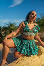 Load image into Gallery viewer, Teal Mermaid Micro Mini skirt set
