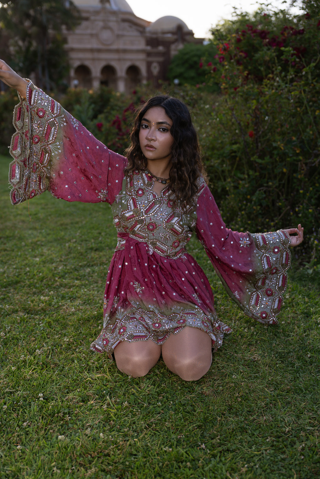 Rose Kulfi Babydoll Dress