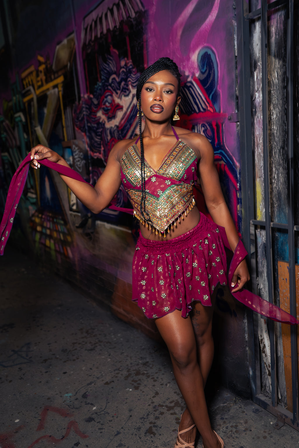 Divinity Rose Lotus Mini Skirt Set