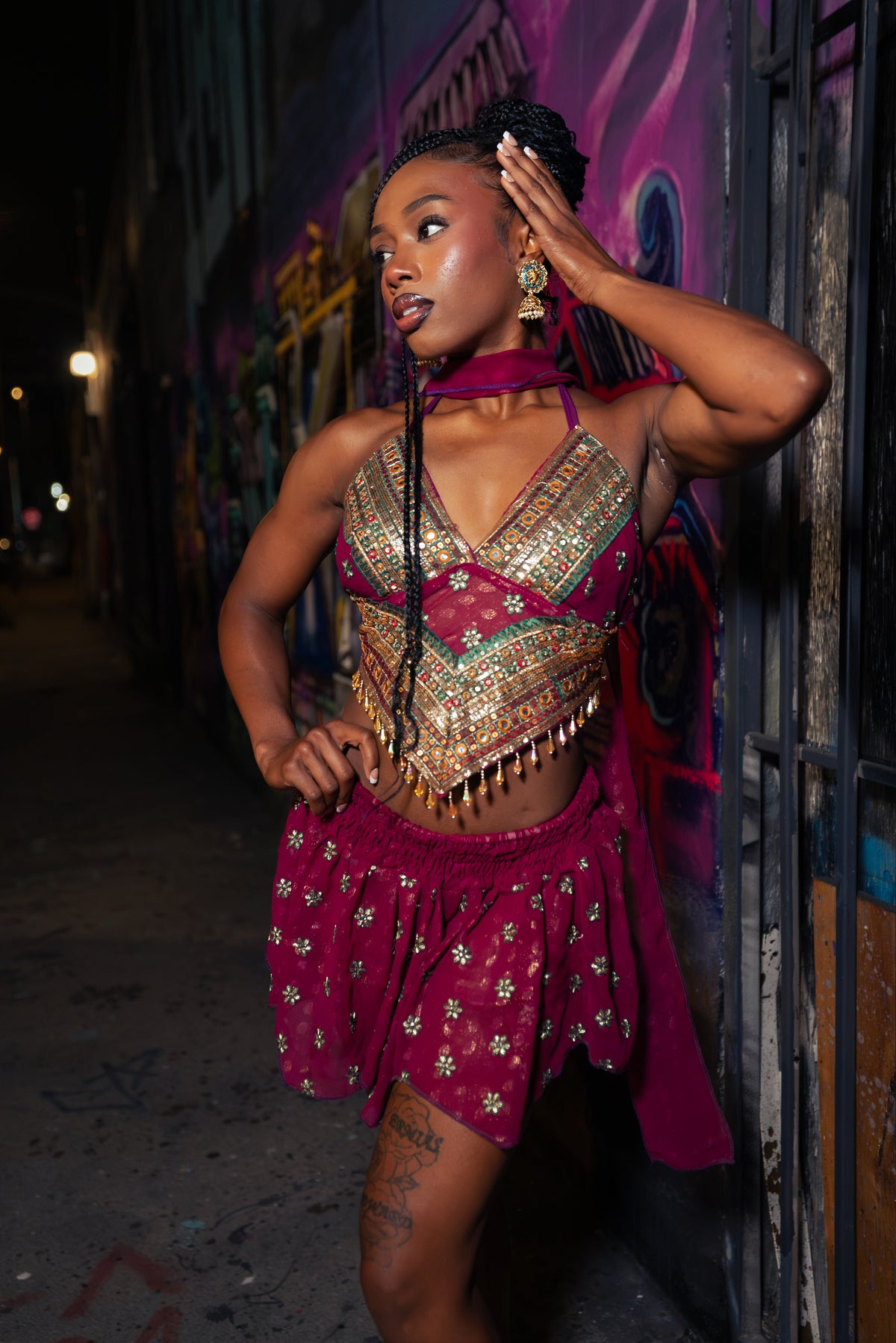 Divinity Rose Lotus Mini Skirt Set