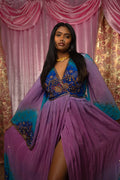 Lavender Dreams Anarkali Kimono Dress