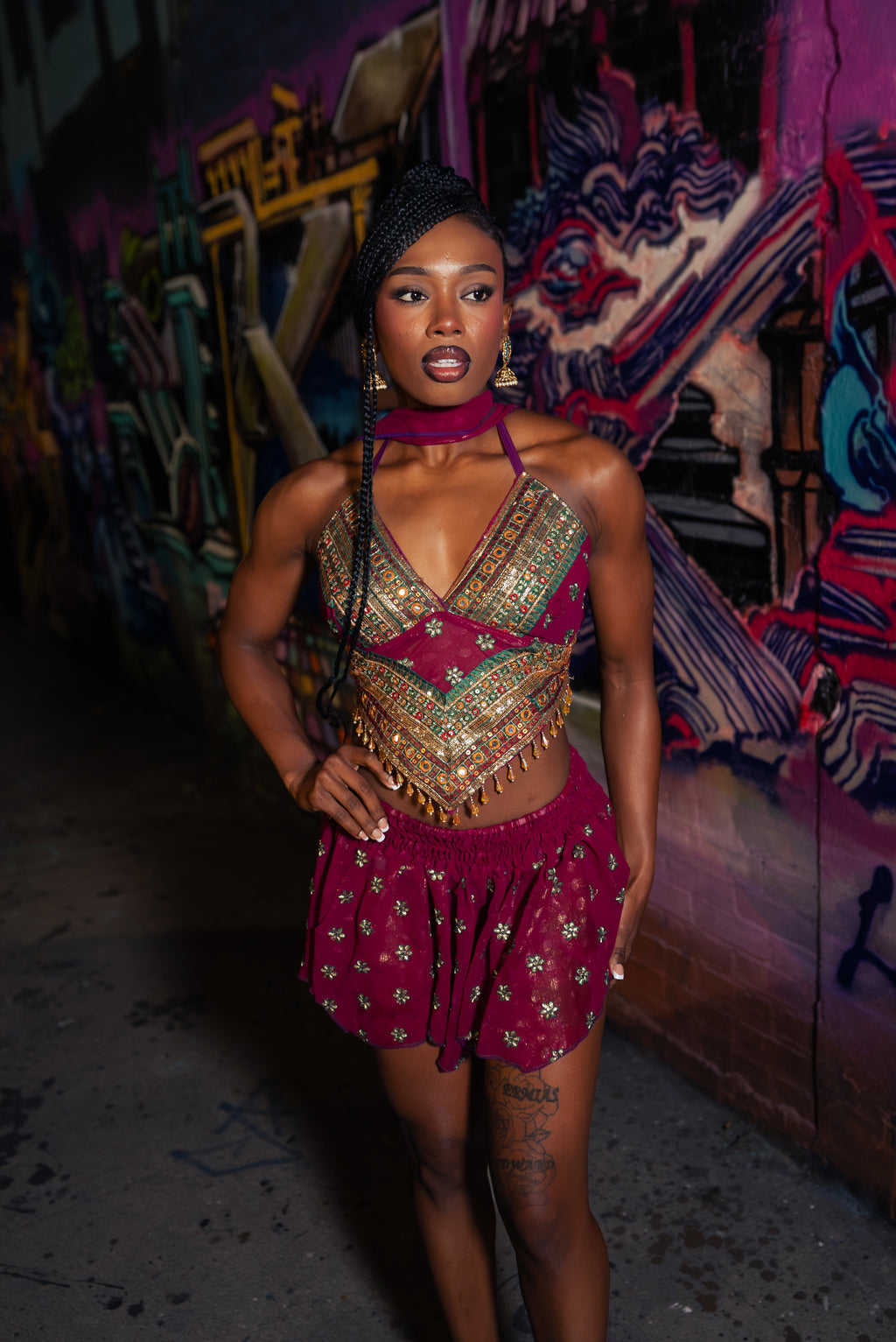 Divinity Rose Lotus Mini Skirt Set