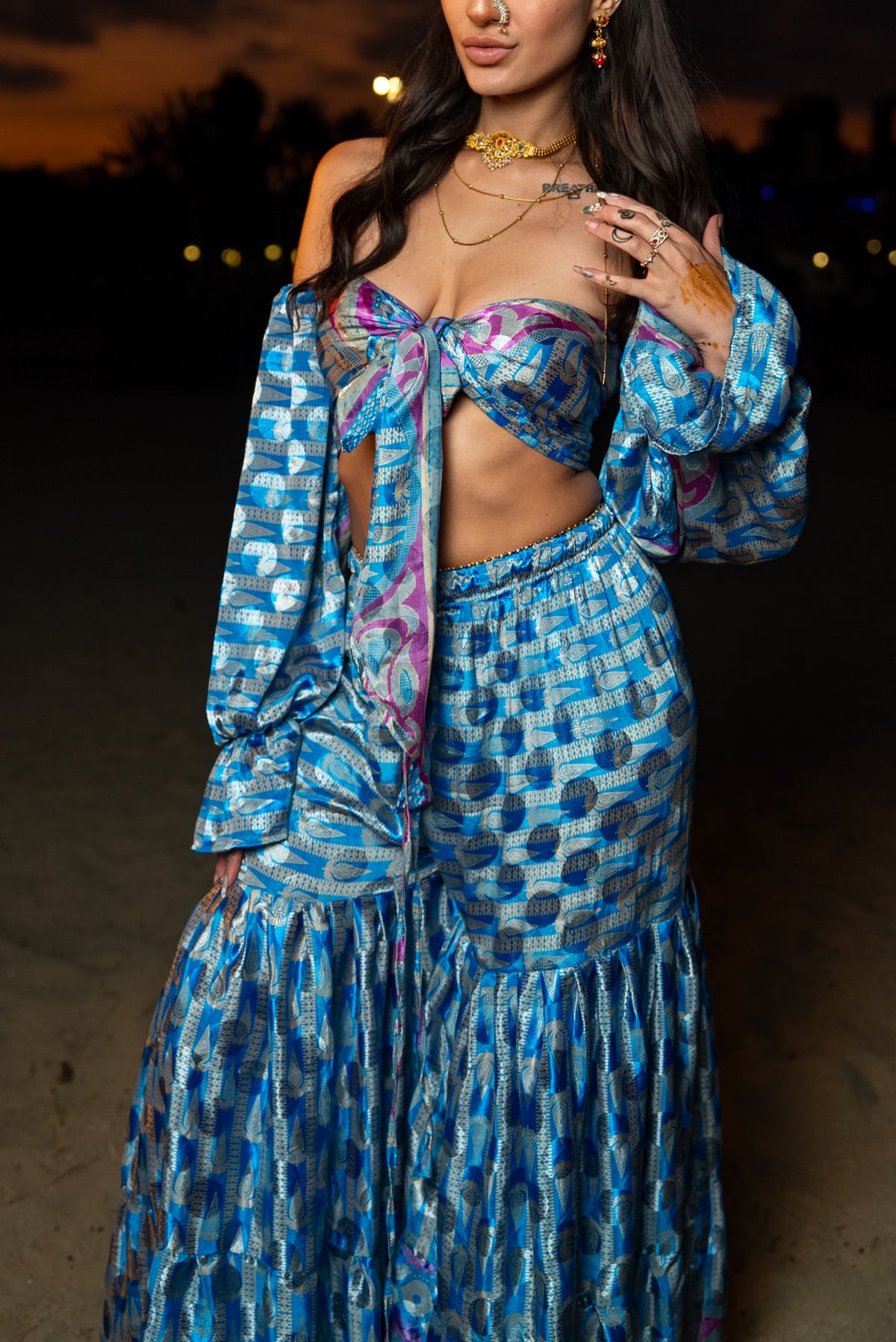 Mermaid princess sharara pants set