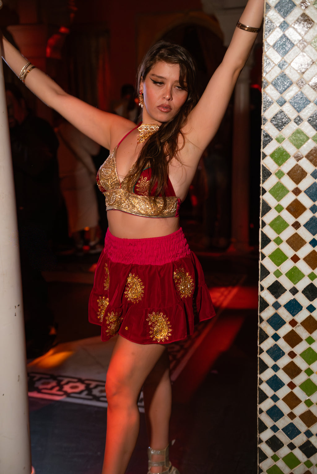 Golden Ruby Mini Gehr Skirt Set