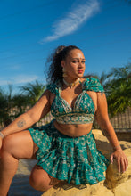 Load image into Gallery viewer, Teal Mermaid Micro Mini skirt set
