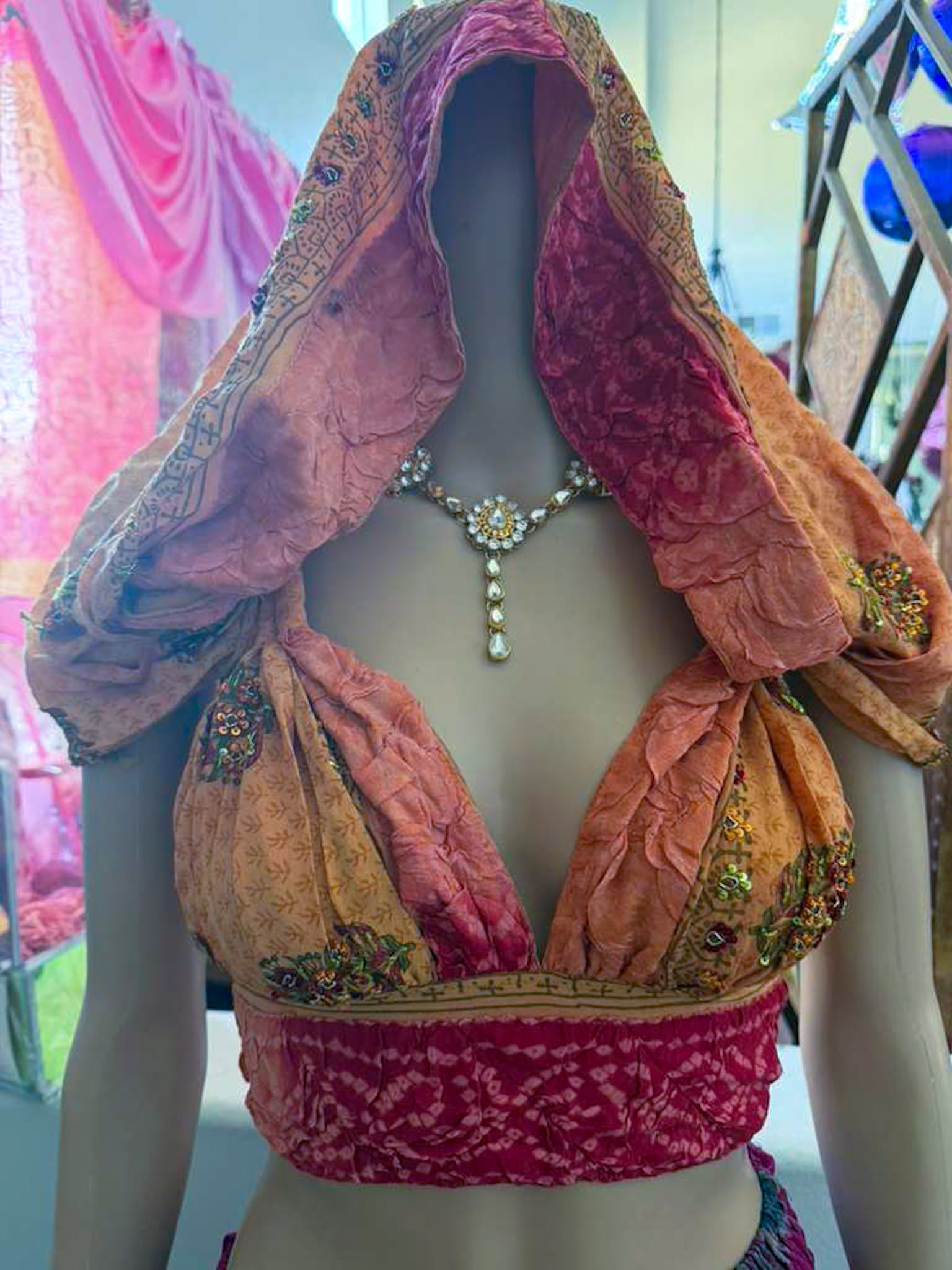 Bohemian tie dye hoodie top
