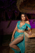 Load image into Gallery viewer, Turquoise gold Jasmine Set
