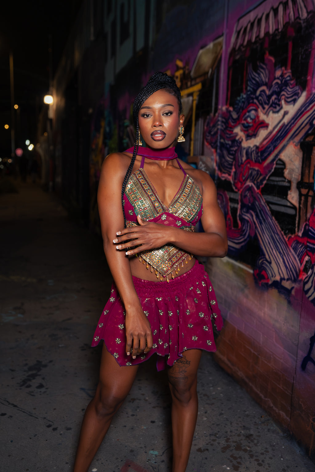 Divinity Rose Lotus Mini Skirt Set