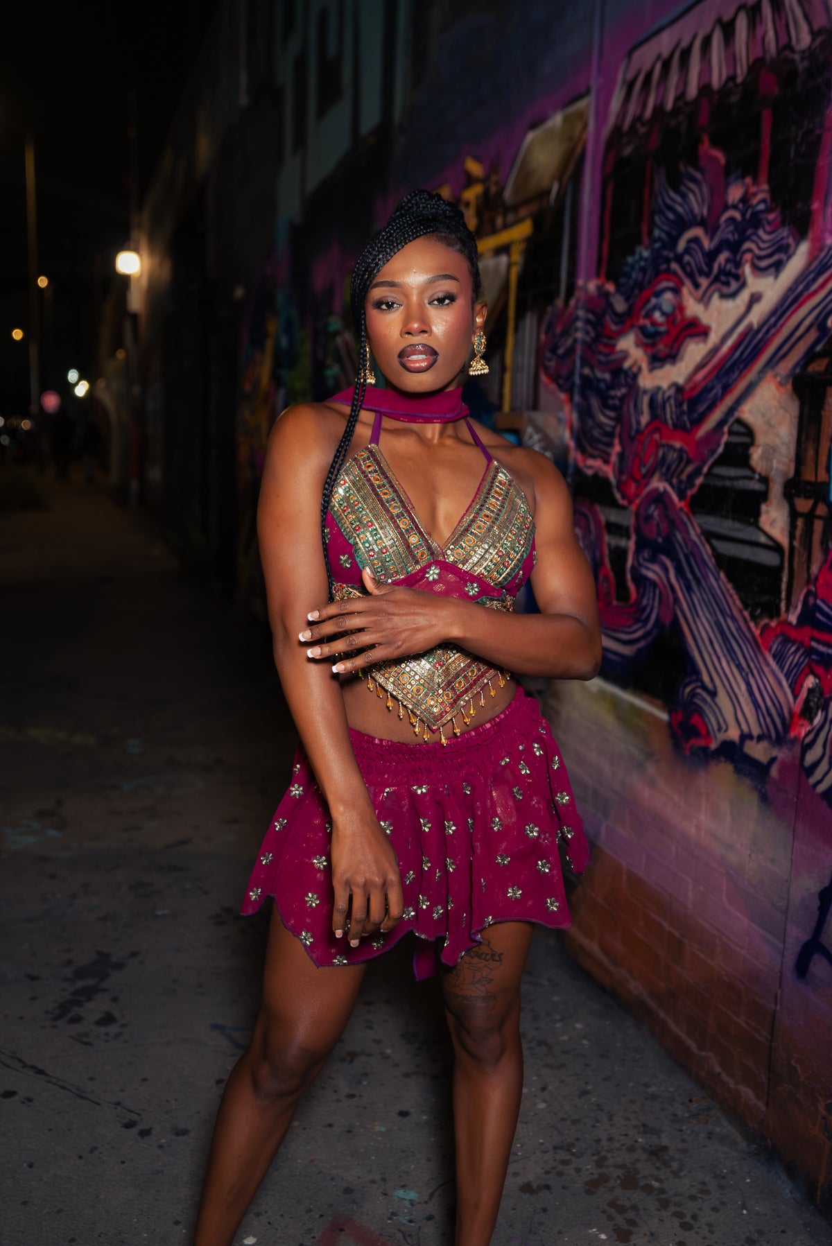 Divinity Rose Lotus Mini Skirt Set