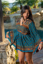 Load image into Gallery viewer, Aztec Azula Mini Babydoll Dress
