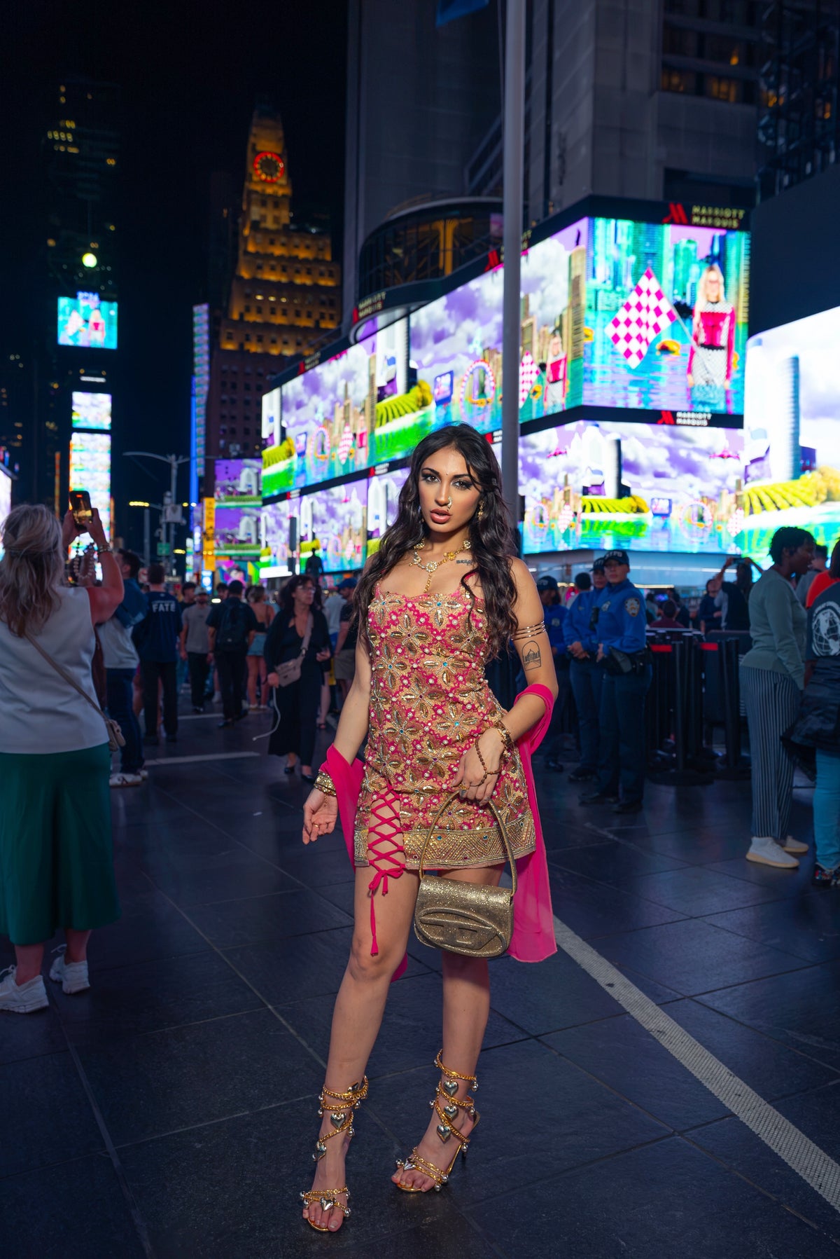 Pink Lotus Mini Dress