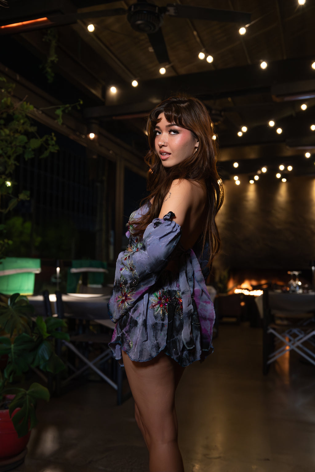 Cosmic Princess Lotus Mini Skirt Set