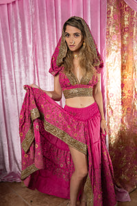 Pink Lotus Bollywood Set