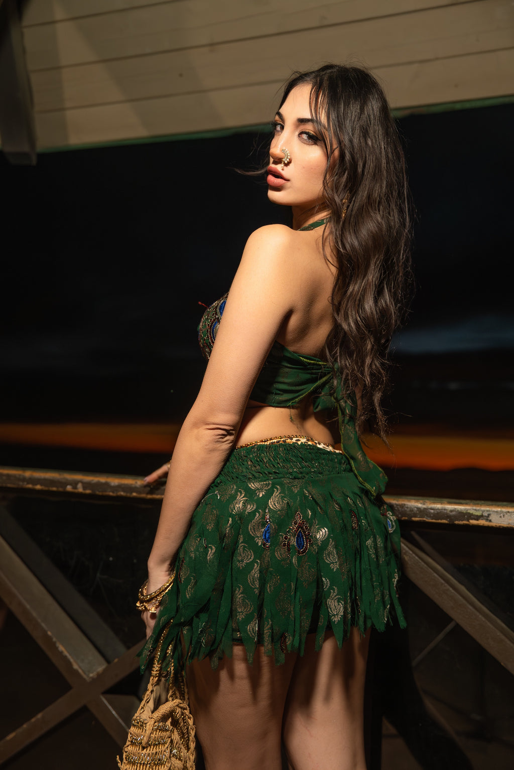 Emerald Jungle skirt set