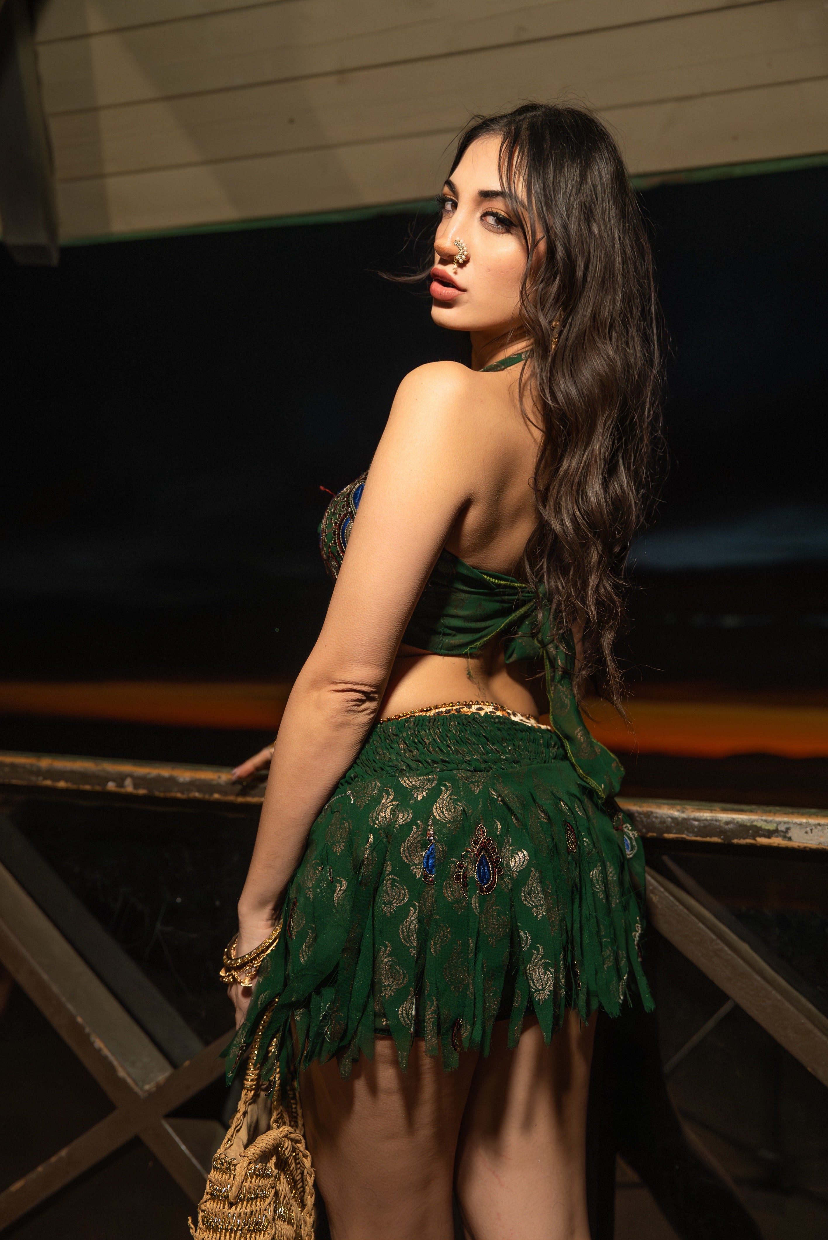 Emerald Jungle skirt set
