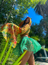 Load image into Gallery viewer, electric emerald mini skirt
