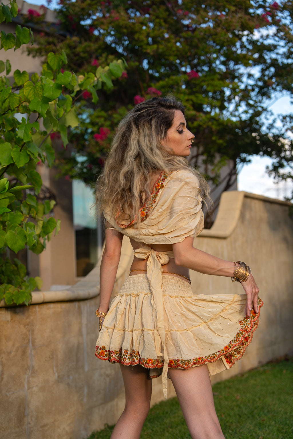 Sahara Rose Micro Mini Gehr Skirt Set