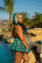 Load image into Gallery viewer, Teal Mermaid Micro Mini skirt set
