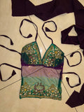 Cosmic Garden Saree Top