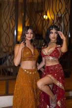 Load image into Gallery viewer, Gold Lotus Bollywood Set
