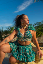 Load image into Gallery viewer, Teal Mermaid Micro Mini skirt set
