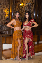 Load image into Gallery viewer, Gold Lotus Bollywood Set
