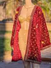 Load image into Gallery viewer, Ruby Excellence Velvet Kimono
