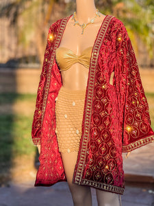 Ruby Excellence Velvet Kimono