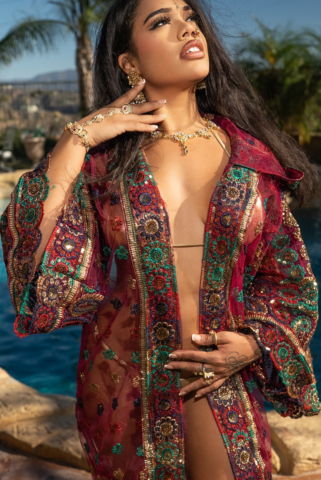 Ruby Amethyst Goddess Kimono