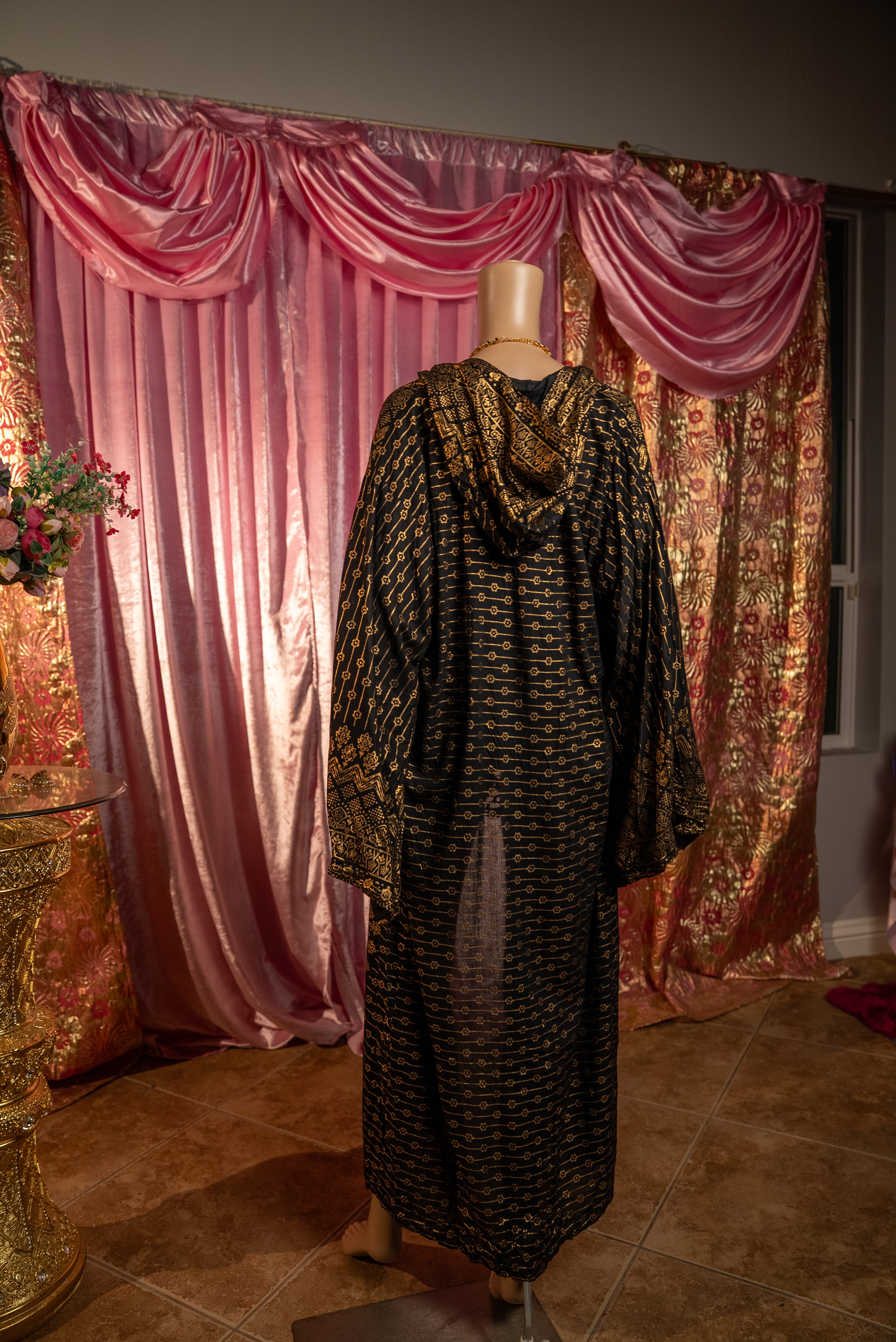 Black Lotus Kimono with hood