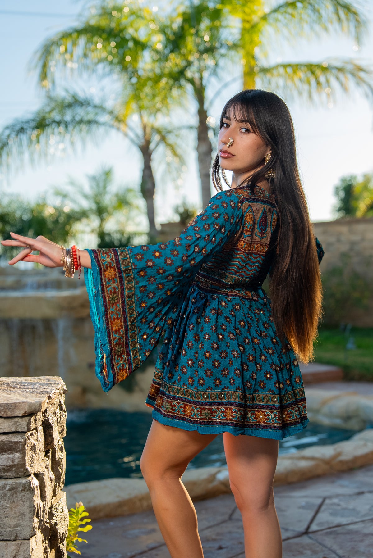 Aztec Azula Mini Babydoll Dress