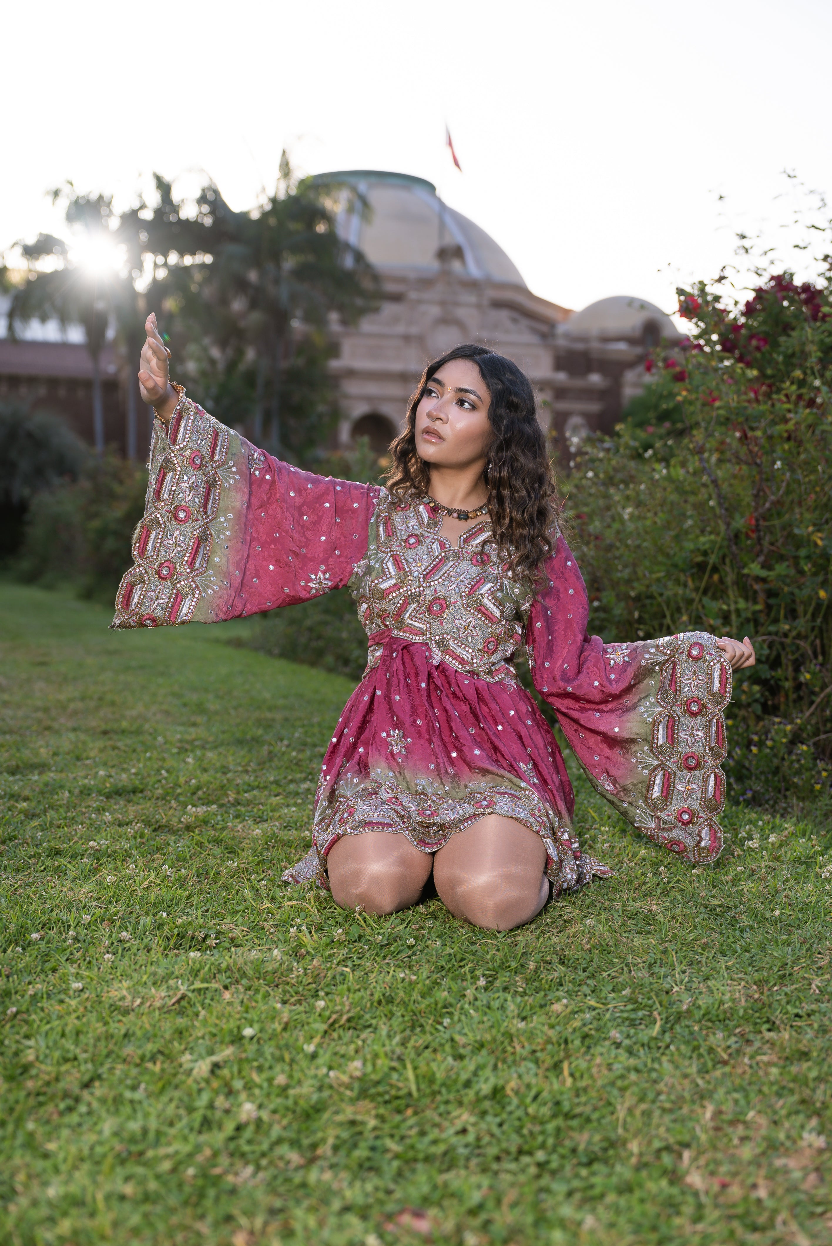 Rose Kulfi Babydoll Dress