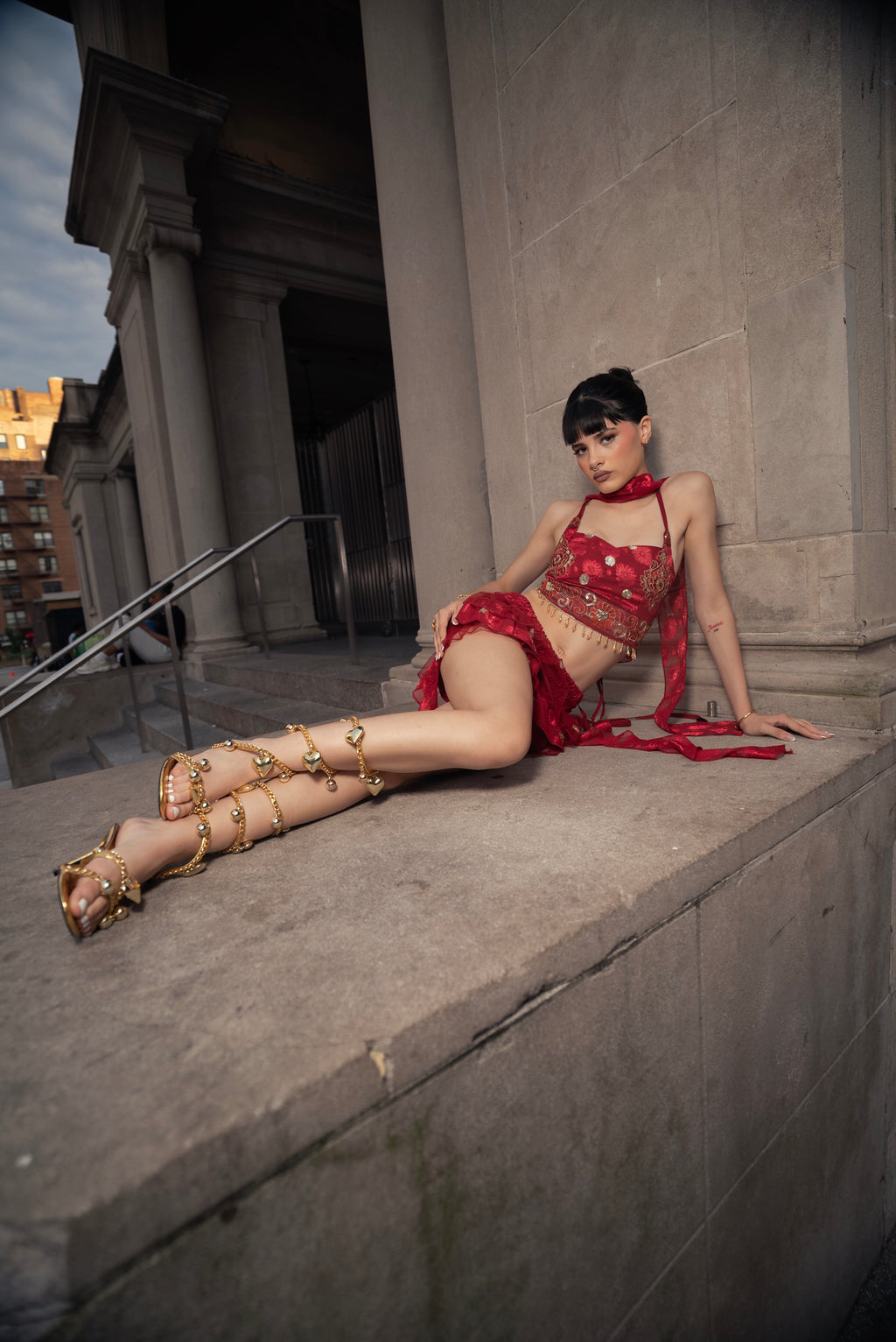Ruby Road Ruffle Mini Skirt Set