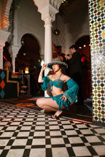Load image into Gallery viewer, Turquoise Alchemy Lotus Mini Skirt Set
