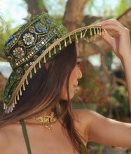 Load image into Gallery viewer, Olive Velvet Cowboy Hat
