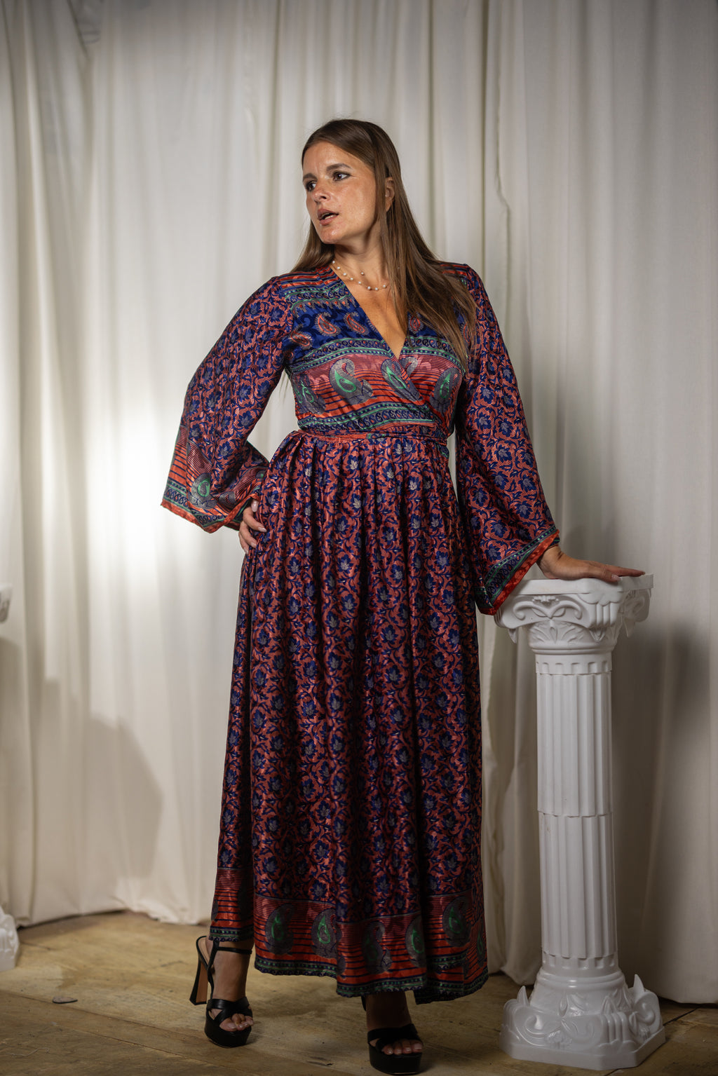 Bohemian Peacock Anarkali Dress