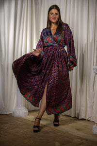 Bohemian Peacock Anarkali Dress
