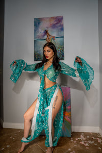 Turquoise Flowers Jasmine Set