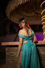 Load image into Gallery viewer, Turquoise gold Jasmine Set
