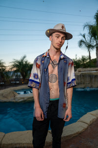 Royal Horizons Button Up Shirt