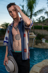 Royal Horizons Button Up Shirt