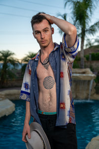Royal Horizons Button Up Shirt